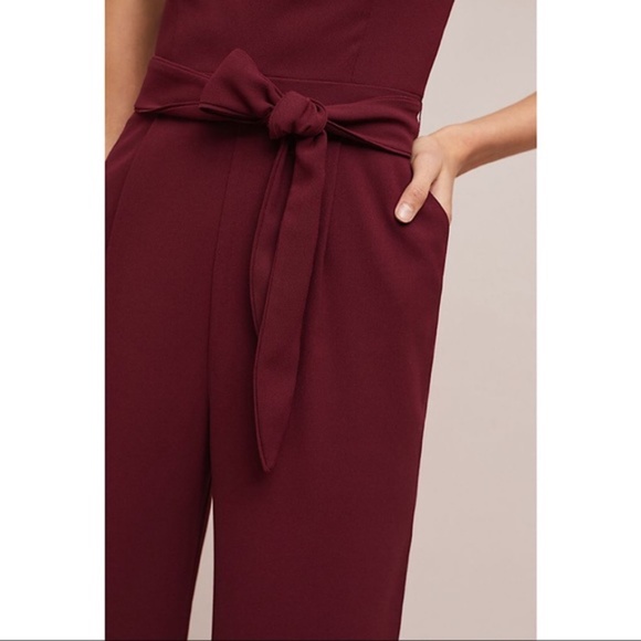 Anthropologie The Essential Jumpsuit Maroon 16 New - Picture 5 of 10